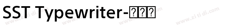 SST Typewriter字体转换